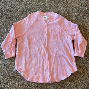 Aerie pool to party top. Pink size Large. Like new